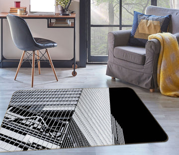 3D Steel Fence 1008 Noirblanc777 Rug Non Slip Rug Mat Mat AJ Creativity Home 