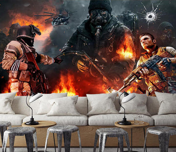 3D War Soldier WC751 Wall Murals