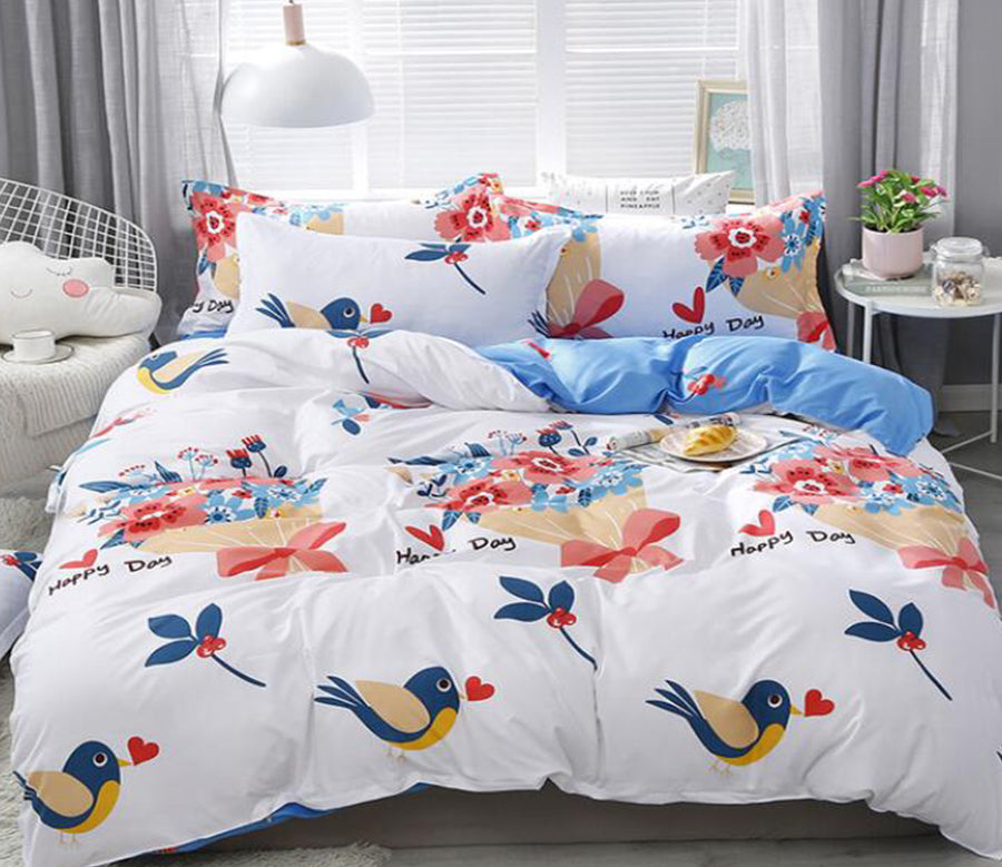 3D Bouquet Bird 12150 Bed Pillowcases Quilt