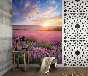 3D Lavender Bushes 58103 Wall Murals