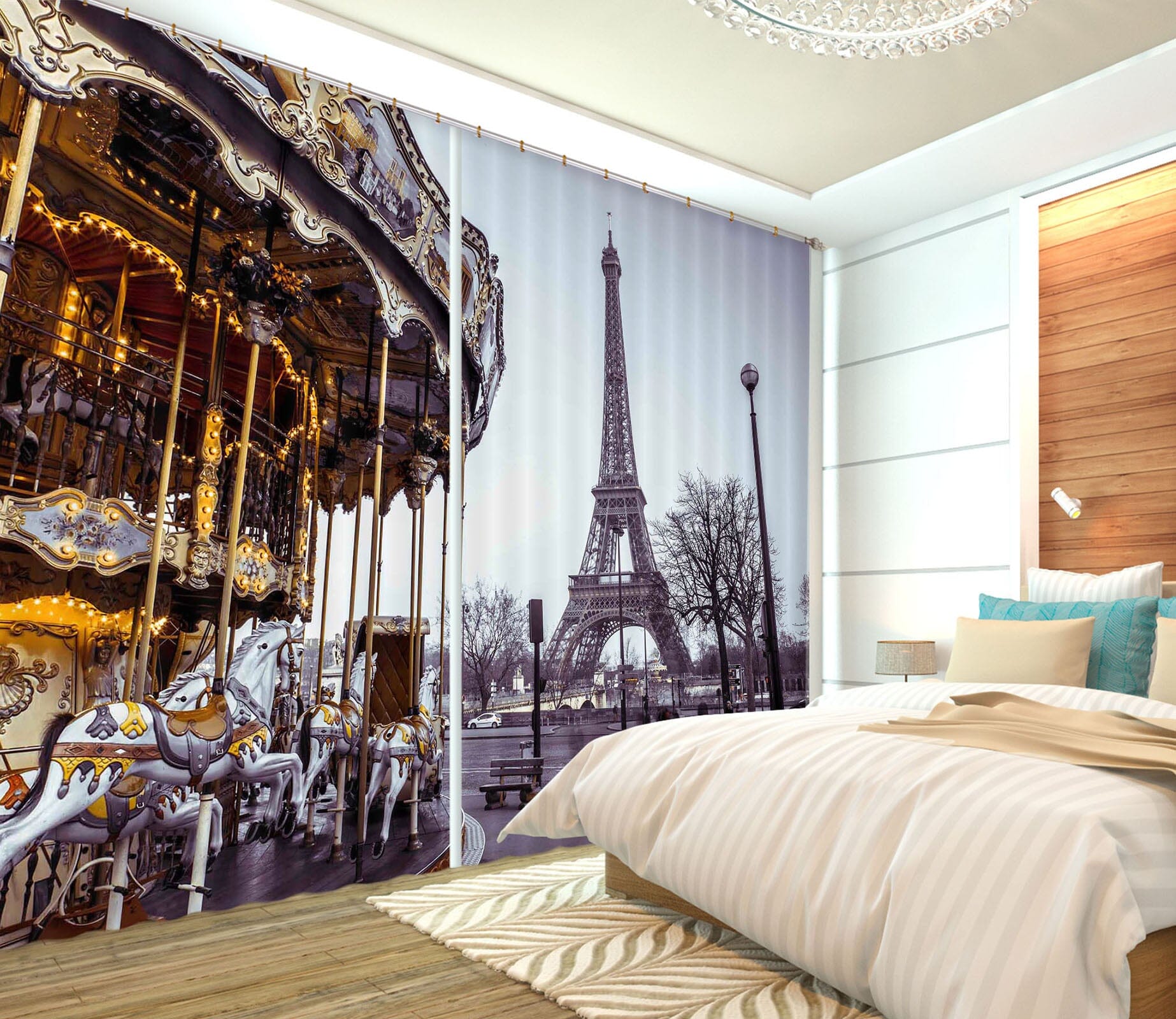 3D Iron Tower 213 Assaf Frank Curtain Curtains Drapes Curtains AJ Creativity Home 
