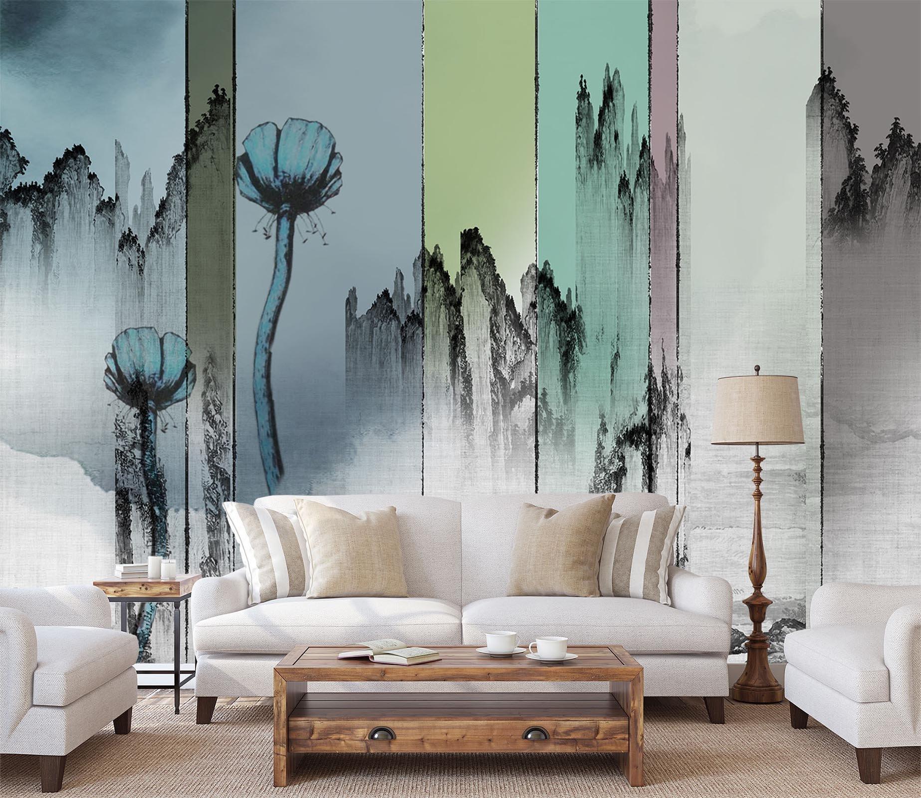 3D Ink Painting Lotus Seed 539 Wallpaper AJ Wallpaper 2 