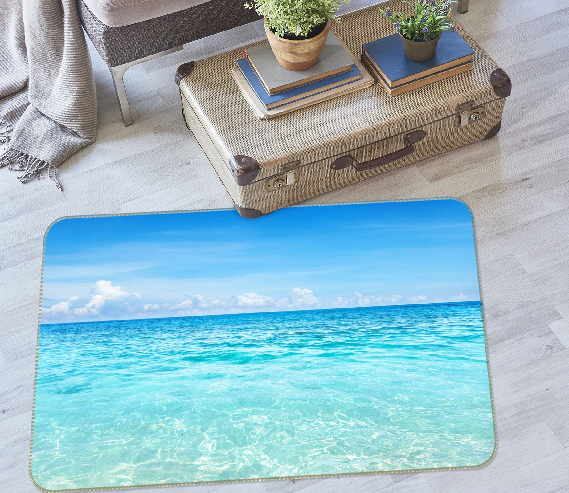 3D Seawater 77125 Non Slip Rug Mat