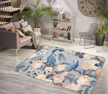 3D Bird Friends 1030 Andrea haase Rug Non Slip Rug Mat Mat AJ Creativity Home 