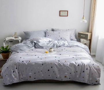 3D Gray Background Colorful Dots 5108 Bed Pillowcases Quilt