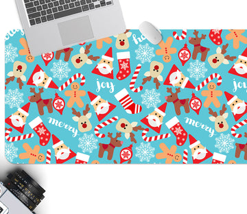 3D Santa Deer Pattern 51199 Christmas Desk Mat Xmas