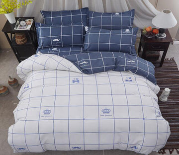 3D White And Gray Grid 12170 Bed Pillowcases Quilt