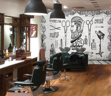 3D Scissors Comb 1478 Barber Shop Wall Murals Wallpaper AJ Wallpaper 2 