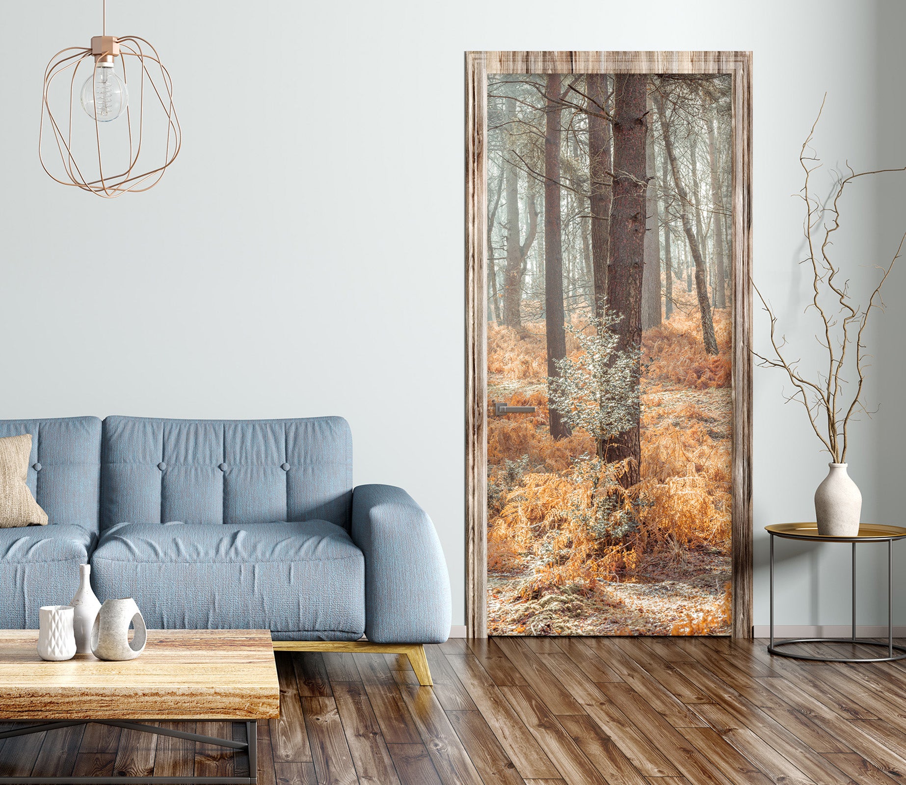 3D Trees Grass 5132 Assaf Frank Door Mural