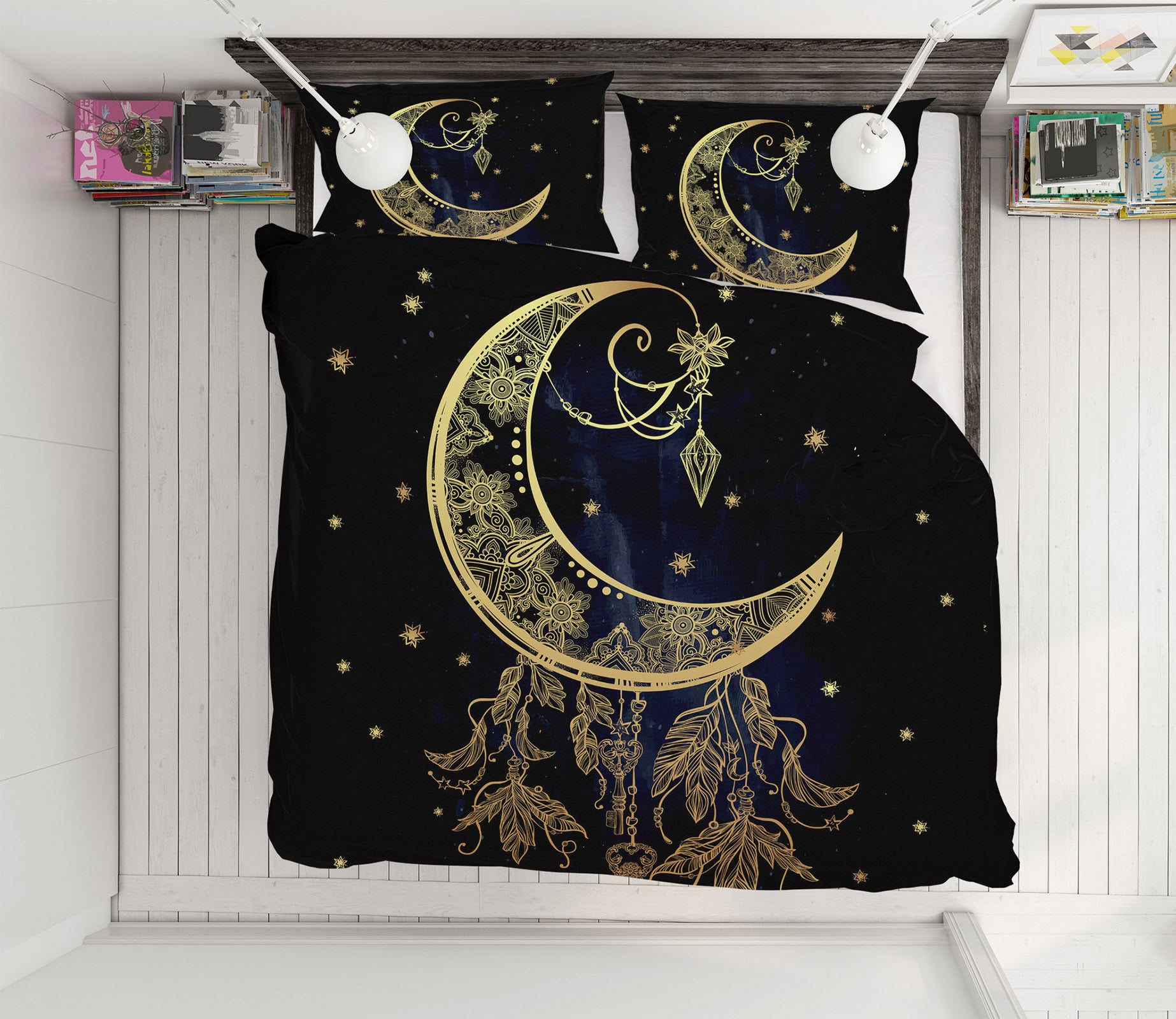 3D Moon 63186 Bed Pillowcases Quilt