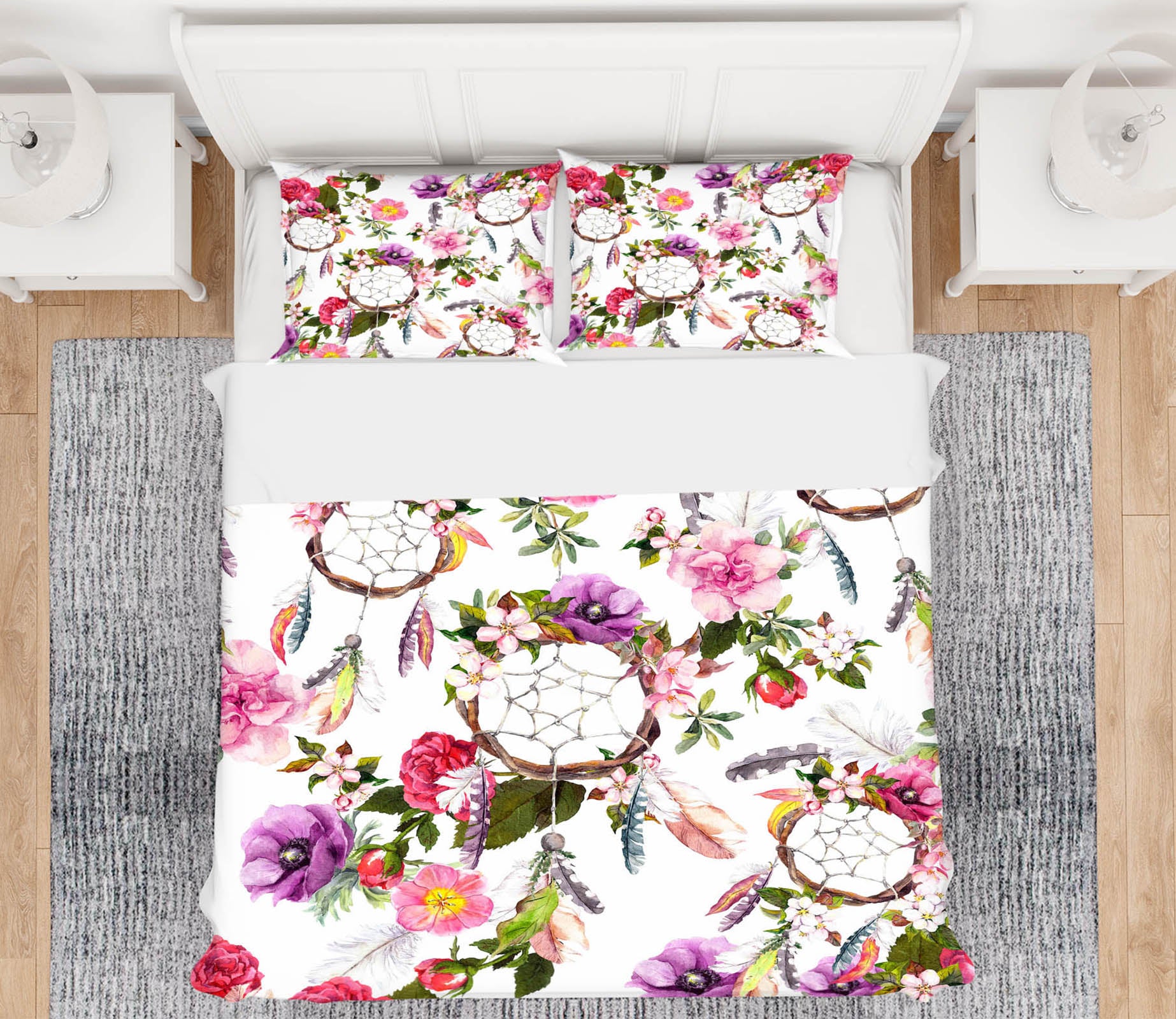 3D Flower Dream Catcher 15044 Bed Pillowcases Quilt