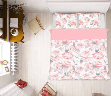 3D Pink Peony 077 Uta Naumann Bedding Bed Pillowcases Quilt