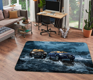 3D Black Car 38214 Vehicle Non Slip Rug Mat
