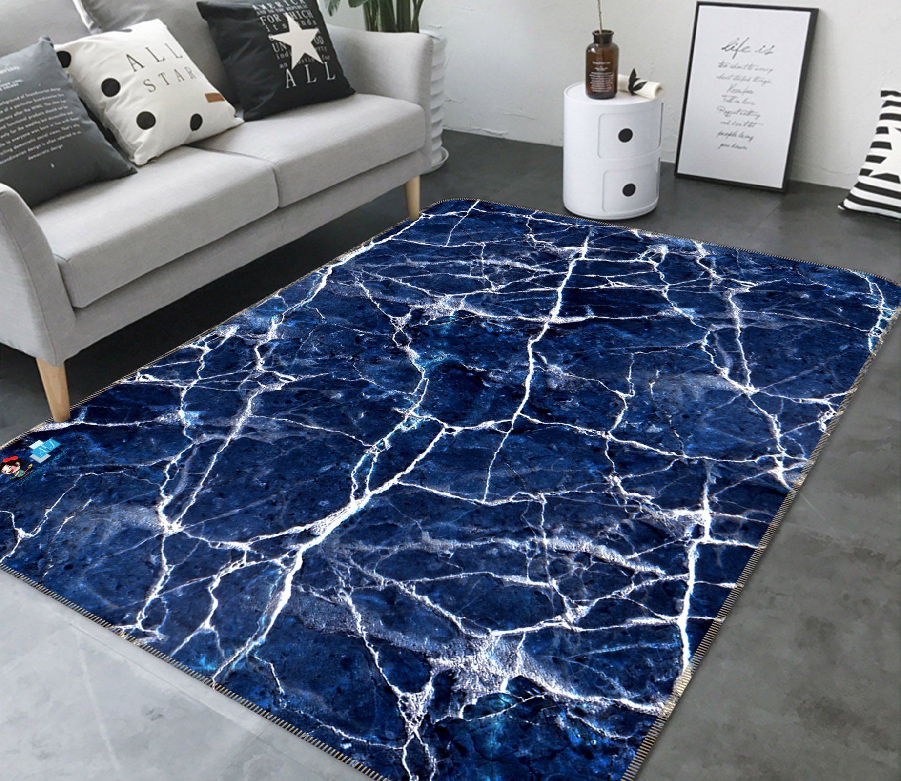 3D Marble 3046 Non Slip Rug Mat Mat AJ Creativity Home 