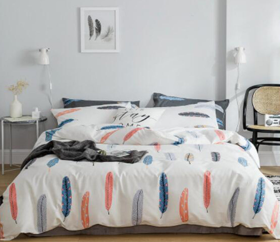 3D Colored Feathers 30218 Bed Pillowcases Quilt