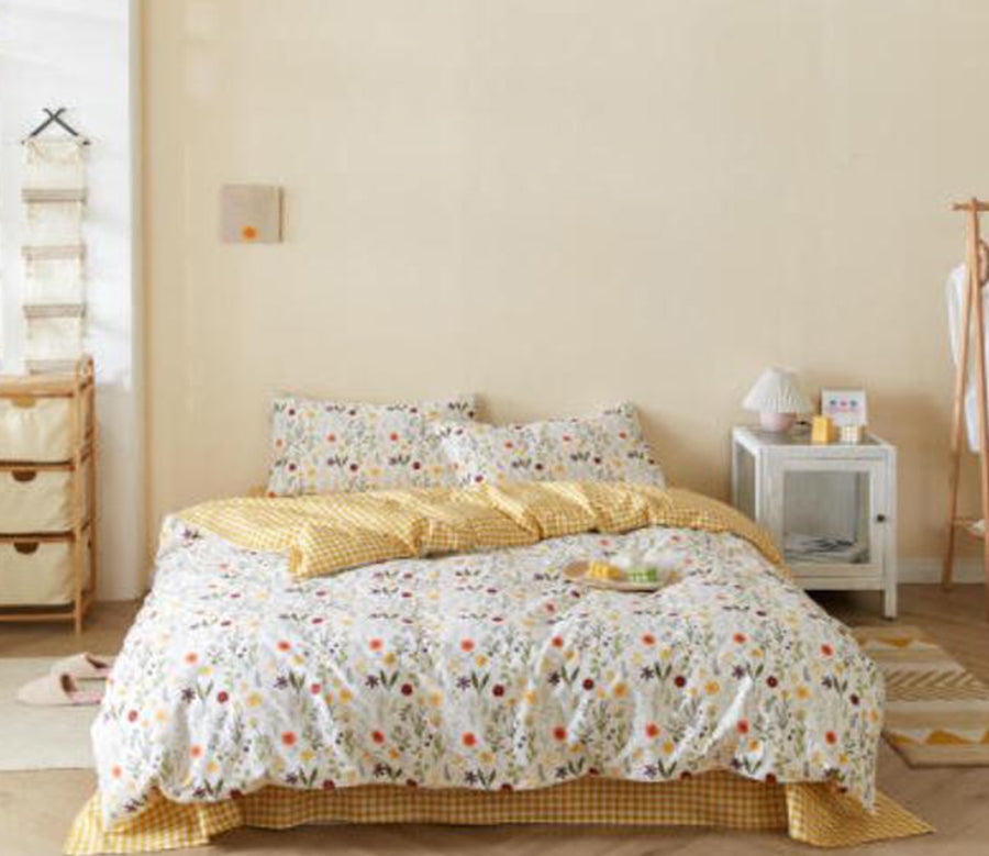 3D Yellow Flower 50070 Bed Pillowcases Quilt