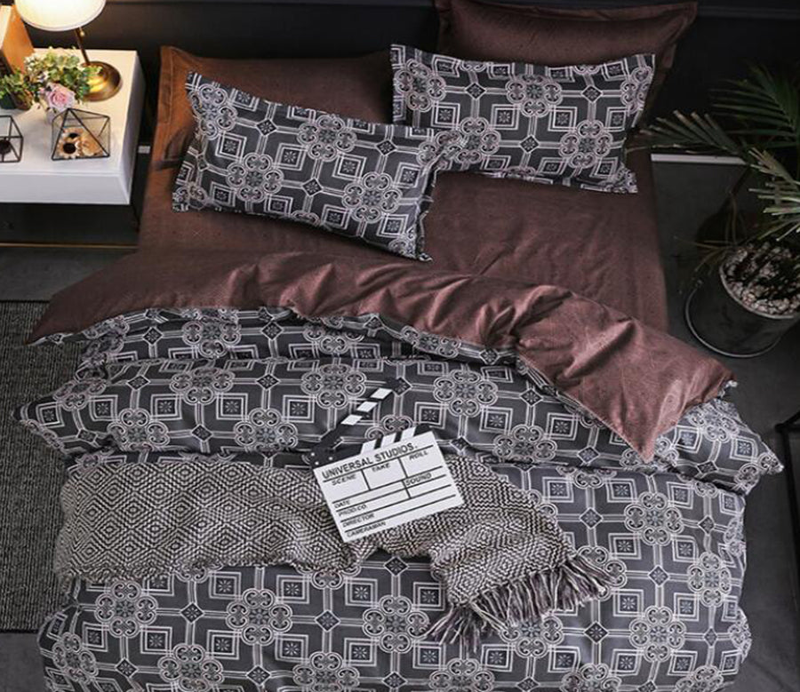3D Black Dark Flower Crimson 5171 Bed Pillowcases Quilt