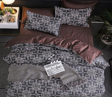 3D Black Dark Flower Crimson 5171 Bed Pillowcases Quilt