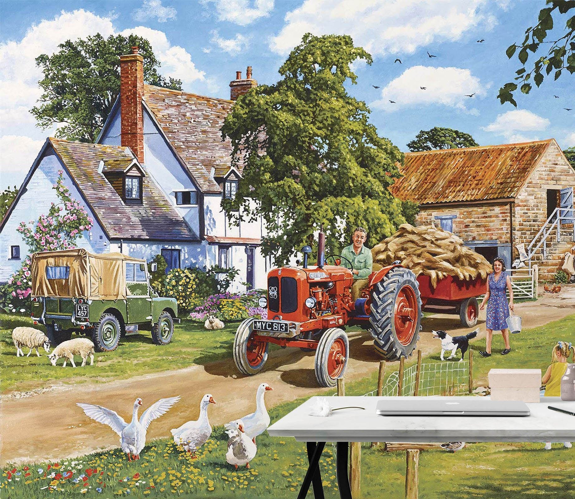 3D A Family Farm 1398 Trevor Mitchell Wall Mural Wall Murals Wallpaper AJ Wallpaper 2 