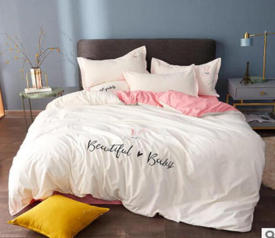 3D White 50040 Bed Pillowcases Quilt