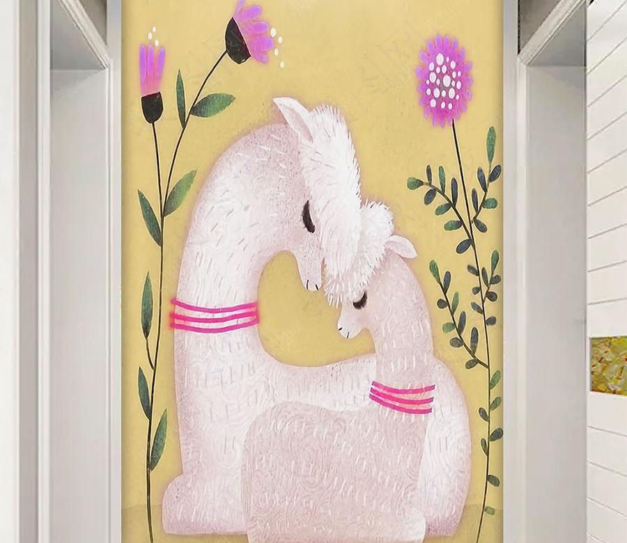 3D Cute Alpaca 672 Wall Murals Wallpaper AJ Wallpaper 2 