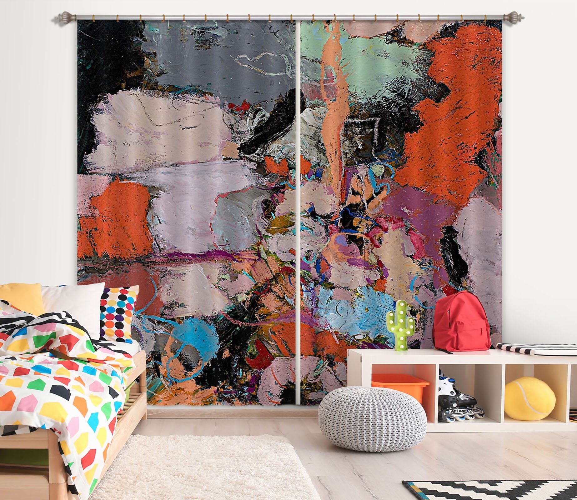 3D Vibrant Colors 107 Allan P. Friedlander Curtain Curtains Drapes Curtains AJ Creativity Home 