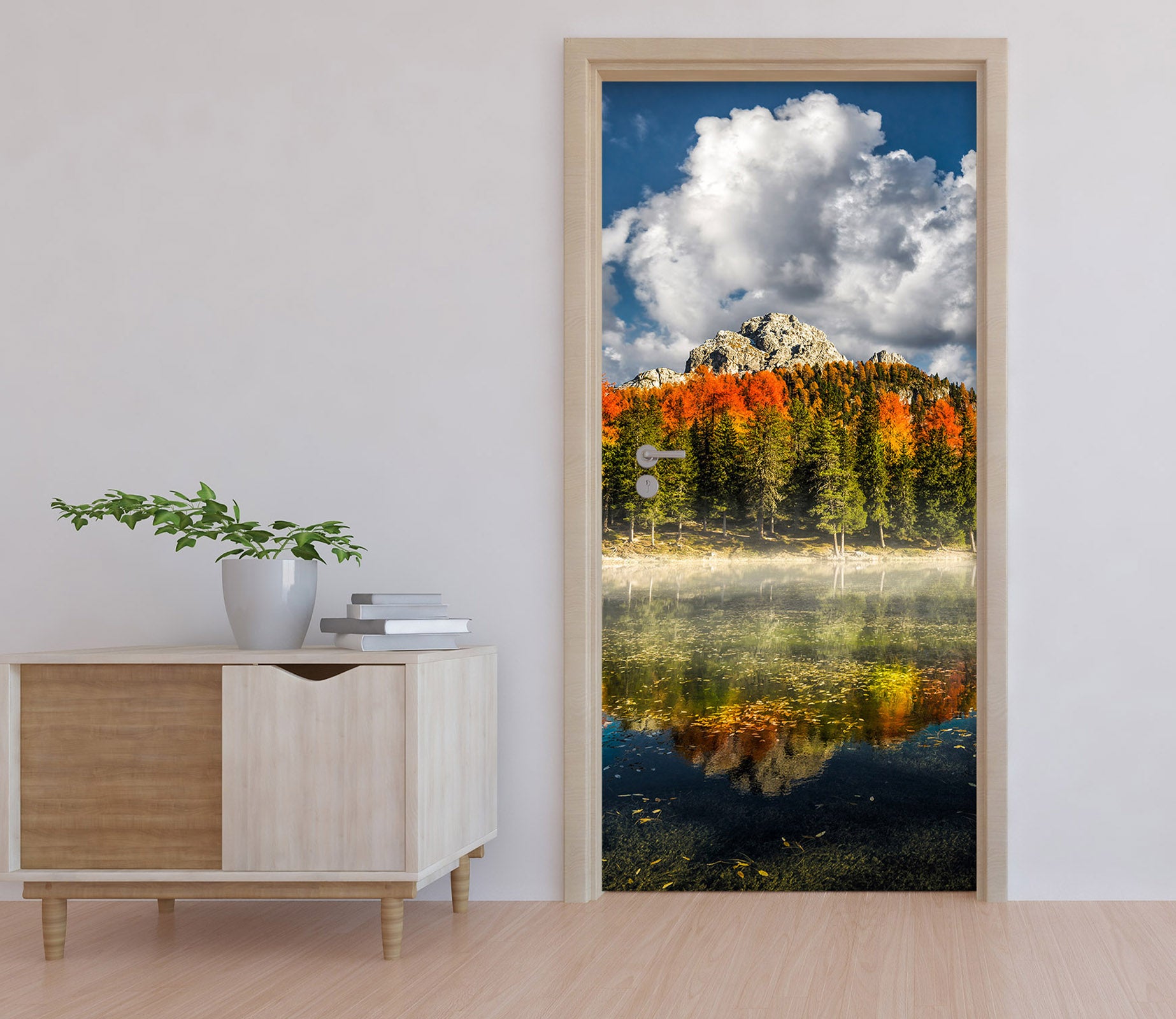 3D Forest Lake 119226 Marco Carmassi Door Mural