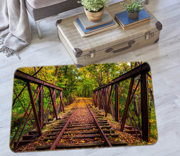 3D Wooden Bridge Gallery 42071 Vehicle Non Slip Rug Mat