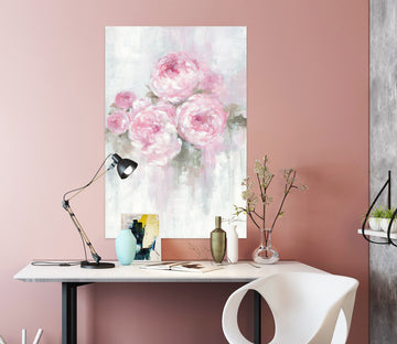 3D Pink Flowers 0129 Debi Coules Wall Sticker