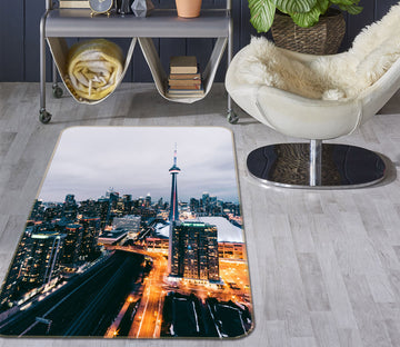 3D High-Rise Building Street 65160 Non Slip Rug Mat