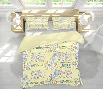 3D Elephant Pattern 239 Uta Naumann Bedding Bed Pillowcases Quilt Quiet Covers AJ Creativity Home 