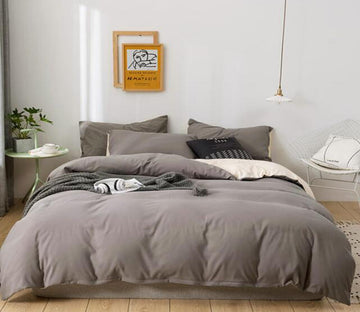 3D Dark Gray 2072 Bed Pillowcases Quilt