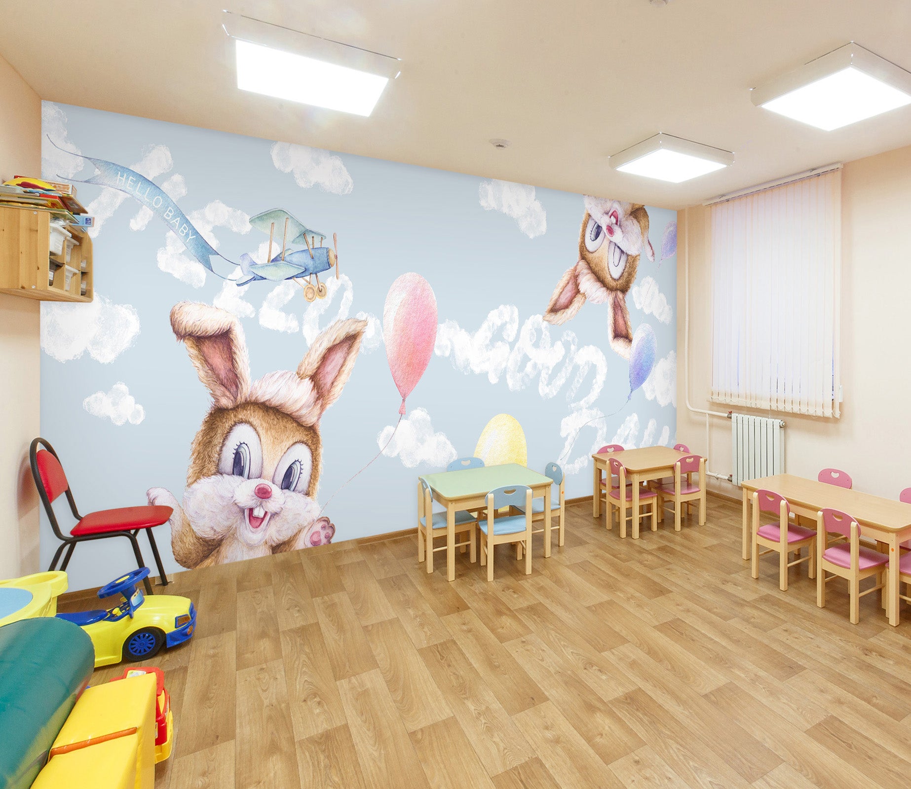 3D Squirrel Balloon 290 Wall Murals