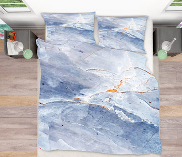 3D Gray Blue Marble Pattern 16122 Bed Pillowcases Quilt