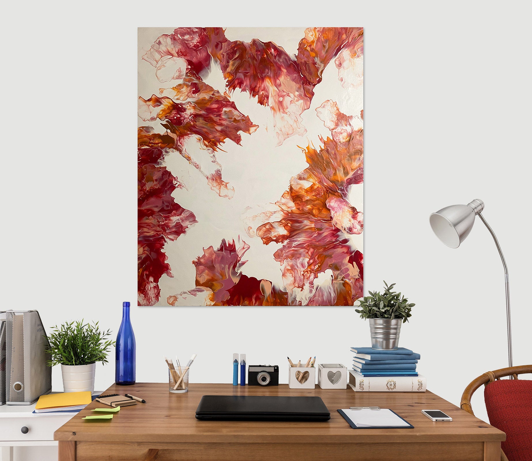 3D Red Texture 8164 Valerie Latrice Wall Sticker