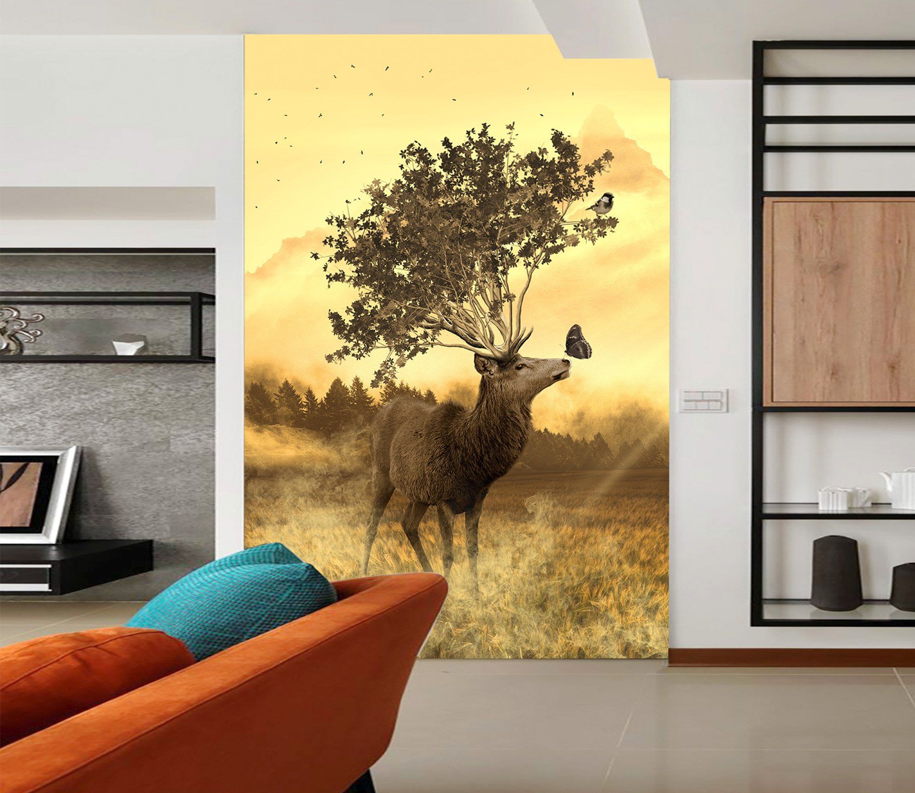 3D Antelope Tree 259 Wallpaper AJ Wallpaper 