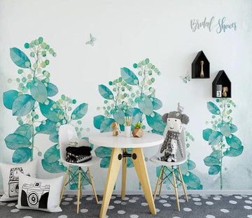 3D Green Leaf 1866 Wall Murals Wallpaper AJ Wallpaper 2 