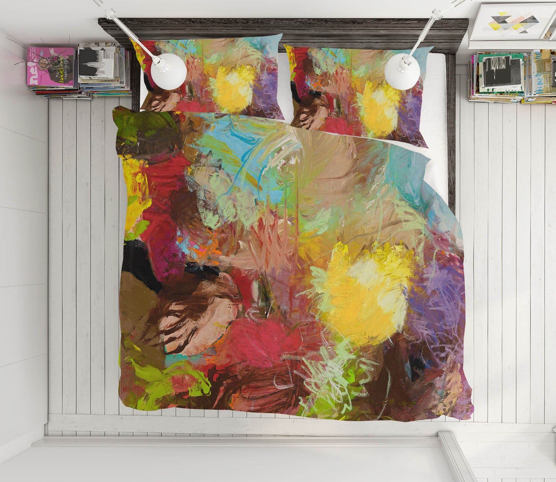 3D Color Graffiti 127 Allan P. Friedlander Bedding Bed Pillowcases Quilt Quiet Covers AJ Creativity Home 