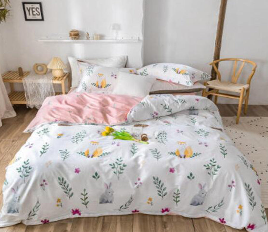 3D Rabbit Leaves 30317 Bed Pillowcases Quilt