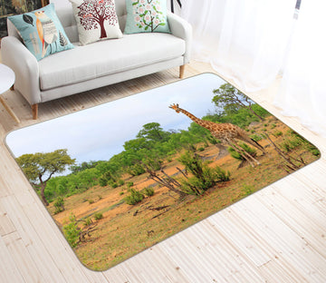 3D Giraffe Grass 137 Animal Non Slip Rug Mat