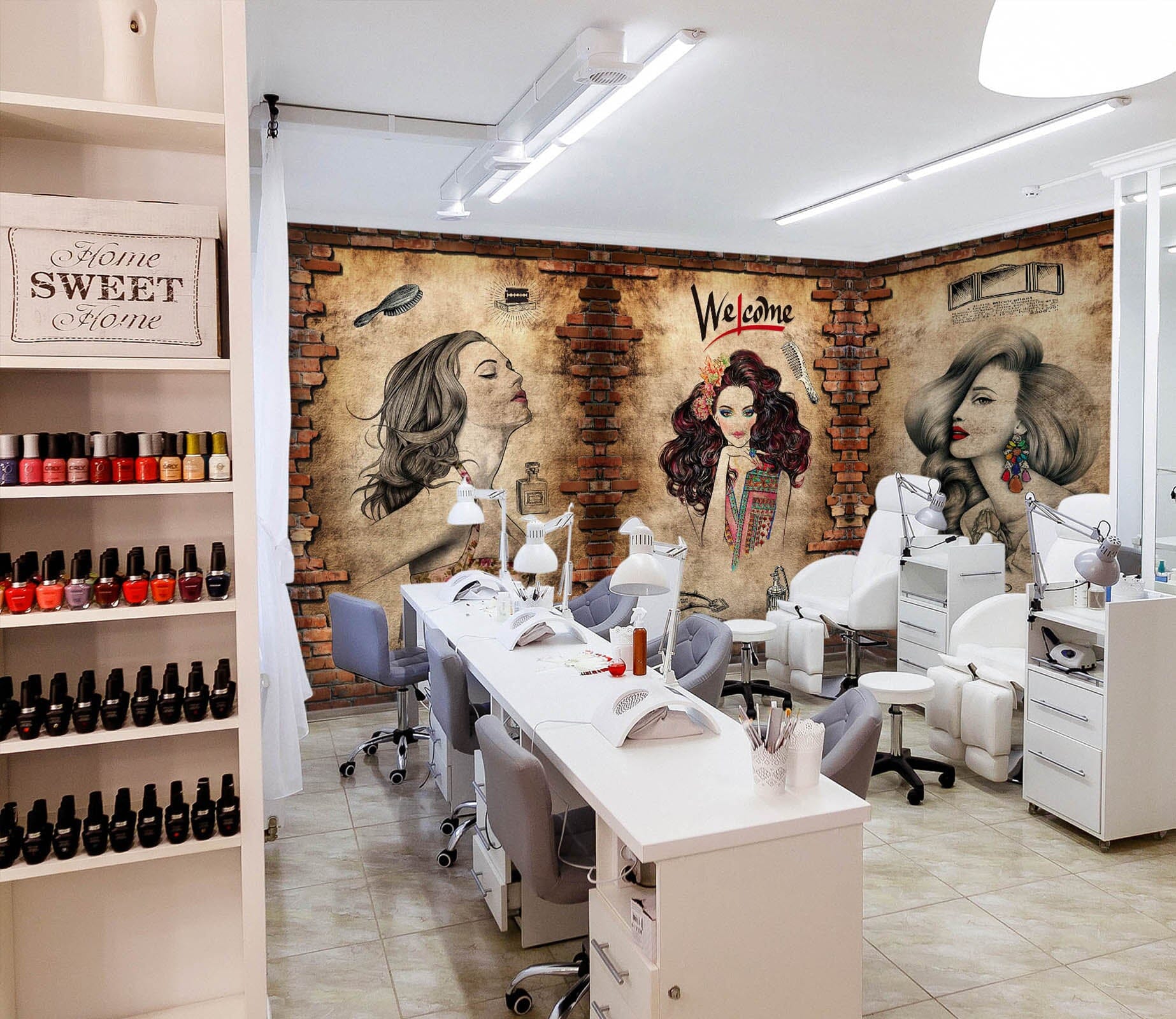 3D Smiling Girl 3002 Wall Murals Wallpaper AJ Wallpaper 2 