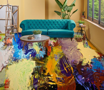 3D Pigment Color Block Pattern 9930 Allan P. Friedlander Floor Mural