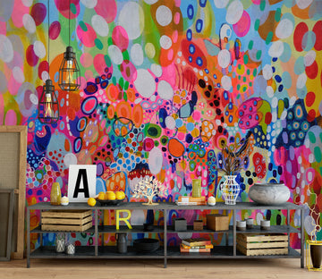 3D Colorful Polka Dot Pattern 12120 Misako Chida Wall Mural Wall Murals