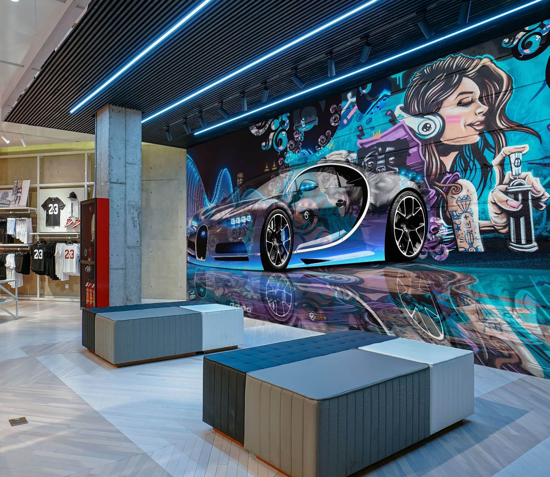 3D Blue Beauty 005 Wall Murals Wallpaper AJ Wallpaper 2 