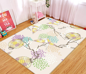 3D Lantern Thousand Paper Cranes 64043 Non Slip Rug Mat