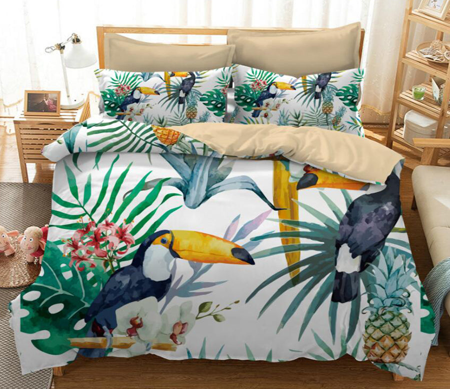 3D Toucan 6113 Bed Pillowcases Quilt
