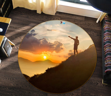 3D Hillside 81069 Round Non Slip Rug Mat