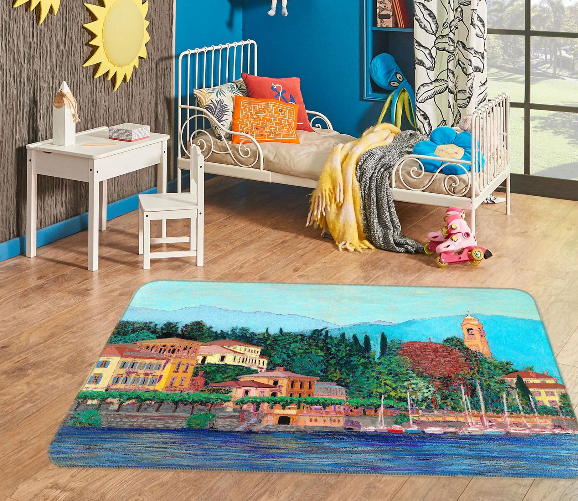 3D Waterside City 1121 Allan P. Friedlander Rug Non Slip Rug Mat AJ Wallpaper 