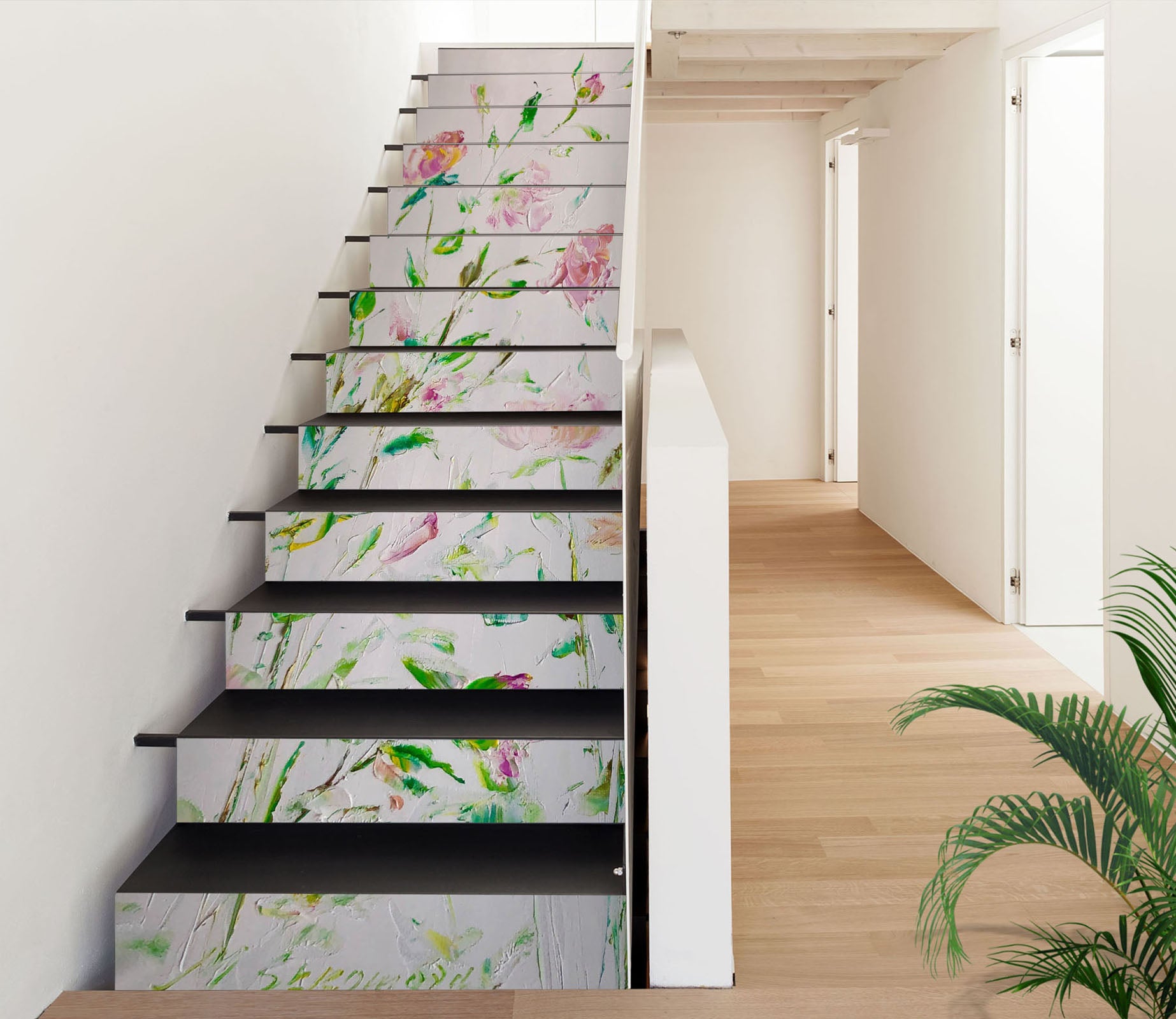 3D Pink Flower 2153 Skromova Marina Stair Risers
