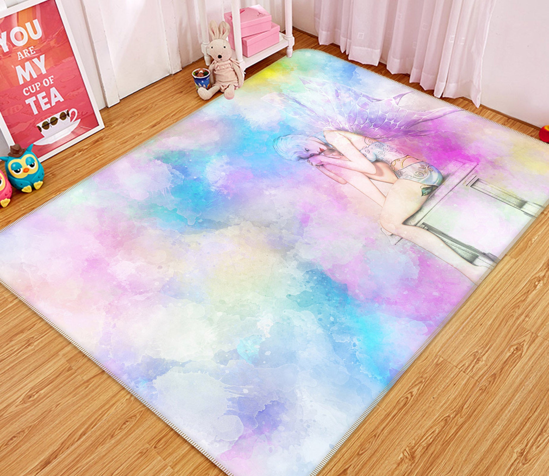 3D Colorful 36128 Non Slip Rug Mat